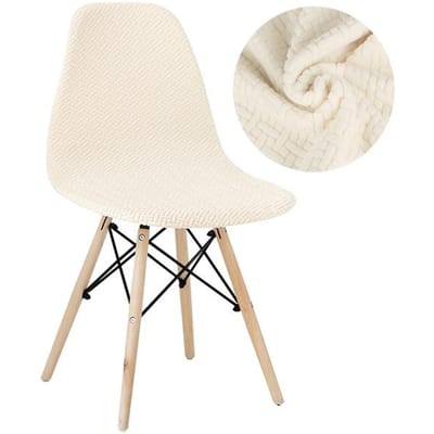 Housse de chaise en velours et tissu polaire, housse de chaise scandinave extensible, housse de siège de salle à manger, pour hôtel, maison, salon 6 Pcs
