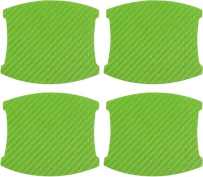 Krasbescherming voor autodeurklinken - 3D beschermfolie voor deurgrepen, groen, 90 x 100 mm, 4 stuks, bescherming tegen krassen, duurzaam en eenvoudig aan te brengen