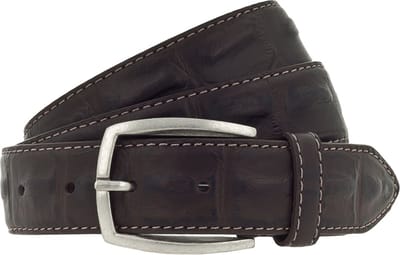 Vanzetti Leren Riem 35mm Leather Belt W100 Dark Brown Donkerbruin