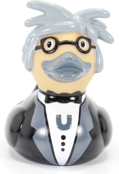 Deluxe POP ICON DUCK   Andy Warhol  Duck van Bud Duck: Mooiste Design badeend ter Wereld    10CM