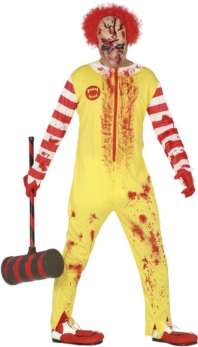 Burger clown Volwassenen Mannen Geel Bekende personages Maat XL