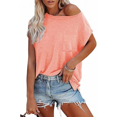 Dames Zomer T-shirt Effen Kleur Zakje Strapless Ronde Hals Korte Mouw Dames Top 3XL beige