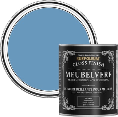 Rust-Oleum Blauw Meubelverf Hoogglans - Korenbloemblauw 750ml
