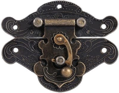 Allecto - Hasp Lock - Antiek Zink Legering Slot - Maat M - Voor Houten Dozen - Sieraden Dozen - Duurzaam en Sterk - Perfect voor Veiligheid