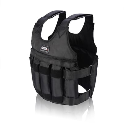 Dailygoods - Verstelbaar Gewichtsvest - Trainingsvest Met Gewichten - Flexibele Sponsvoering - Zwart - Ideaal Voor Fitness - Maximaal 50 kg Belasting...
