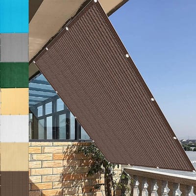 Balkon Scherm - Privacy Scherm - Inkijk Blokkeren - 95% UV Bescherming - 135 x 950 cm - Bruin