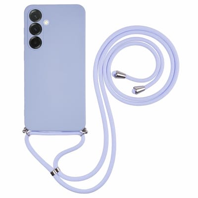 Coverup Hoesje - Geschikt voor Samsung Galaxy A56 Hoesje - Coverup Colour TPU Back Cover met Koord - Lavendel Grijs