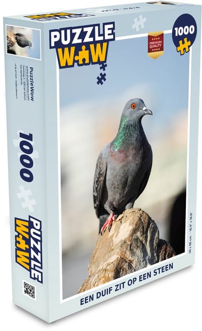 Puzzel Een duif zit op een steen - Legpuzzel - Puzzel 1000 stukjes volwassenen