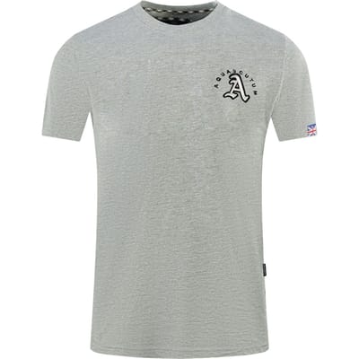 Aquascutum London Embroidered A Logo Grey T-Shirt