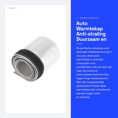 Dailygoods - Auto Warmtekap - Anti-straling - Duurzaam en Betrouwbaar - Glasvezel Stof - Hittebescherming - Geschikt voor Auto's - Compact Formaat