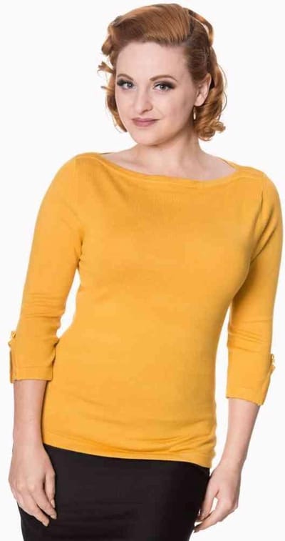 Dancing Days - ADDICTED Longsleeve top - L - Geel