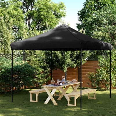Tuinpaviljoen Opvouwbaar - Feesttent Luxe - Buitenfeesten Organiseren - Pop-up Systeem - 292 x 292 x 315 cm - Zwart