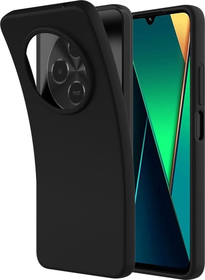 Cazy hoesje geschikt voor Xiaomi Poco C75 Hoesje Siliconen - Flexibele Case - Zwart