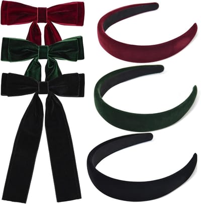 Zachte Velours Haarbanden en Strik Haarclips voor Vrouwen - Niet-Slip Hoofdbanden en Haaraccessoires voor Elke Gelegenheid