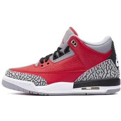 Lage Sneakers Nike Baskets Air Jordan 3 Retro SE Unite Fire Red cuir
