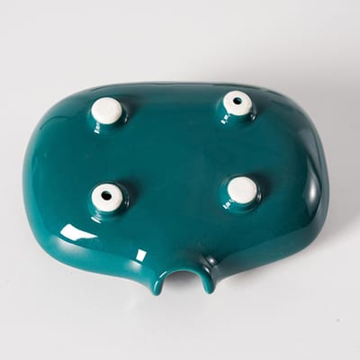 Porte-savon en céramique Style oiseau moderne Porte-savon Boîte à savon égouttoir pour salle de bain Blanc