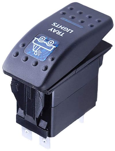 IMstore - Rocker Switch - LED Schakelaar - Waterdicht - 12V 20A - Drukschakelaar - Geschikt voor Auto's en Boten - Blauw