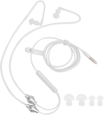 Dailygoody - Luchtslang Oortelefoon - Bedrade Hoofdtelefoon - Handvrije Microfoon - Wit - 3,5 Mm Aansluiting - Geschikt voor Smartphones - Ideaal voor...