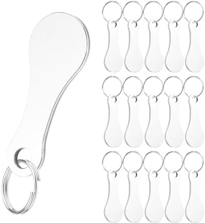 MTTProducts - Shopping Cart Key - Sleutels voor Winkelwagentjes - Duurzaam en Roestvrij - Zilver - Shopping Chip - Perfect voor Thuis en Kleinbedrijf -...