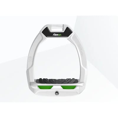 Veiligheidsstrijkers voor paardrijden Geï inclineerd Ultra Grip Wit/Grijs/Groen Flex-On Safe-On