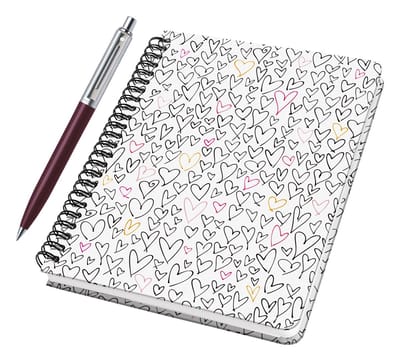 Sigel notitieboek - Jolie - A5 - Wild Hearts - hardcover - lijn - 120 pagina's - 100 grams - met GRATIS balpen - WS-SI-SY554