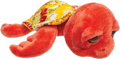 Suki Gifts pluche zeeschildpad Jules knuffeldier - cute eyes - rood - 14 cm - Hoge kwaliteit