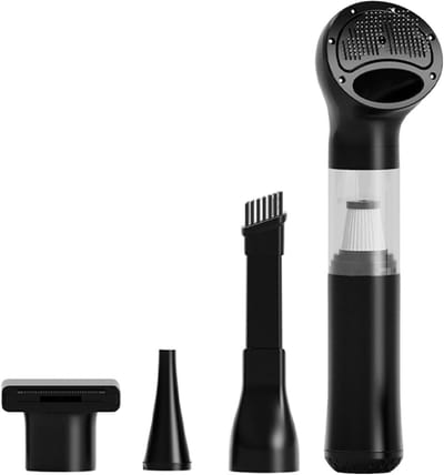 Grooming Stofzuiger - Huisdier Haarzuiger - Auto Interieur Reinigen - Stille Draadloze Werking - 29 cm Lengte - Zwart