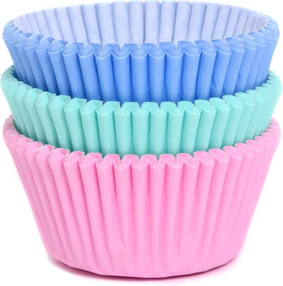 House of Marie Cupcake Vormpjes - Assorti Pastel - pk/75 - Baking Cups voor Muffins en Cupcakes