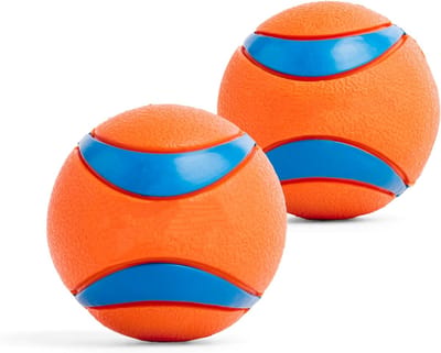 Honden Speelgoed -hondenspeelgoed sterk-Super Ball Honden Speelgoed - Medium Flexibele Vangbal - Geweldig voor Alle Honden - Gemaakt van Duurzaam Rubber - Drijvend Water Speelgoed voor Huisdieren（M-Sinaasappel - 2 stuks）