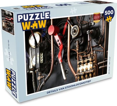 Puzzel Details van stoomtrein - Legpuzzel - Puzzel 500 stukjes