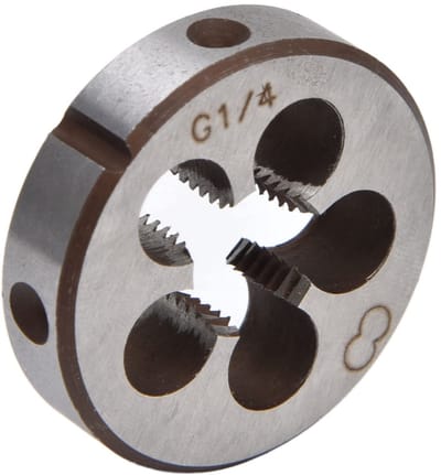 Dailygoods- Draadsnijgereedschap G 1/4 Gelegeerd Staal - Accessoiregereedschap - 5 Spaangaten - Nauwkeurig - Hoogwaardige Kwaliteit - Verbeterde Efficiëntie - Draadmatrijs