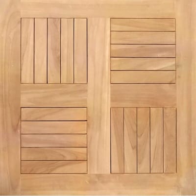 Tafelblad - Bar tafelblad - Horeca gebruik - Robuust teakhout - 80x80 cm - Bruin