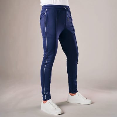 Muscle Up® Trainingsbroek Heren - Extra Lang - Tapered Fit - Blauw - S