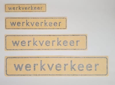 auto sticker | werkverkeer | maat XL | 500x100mm | Reflecterend