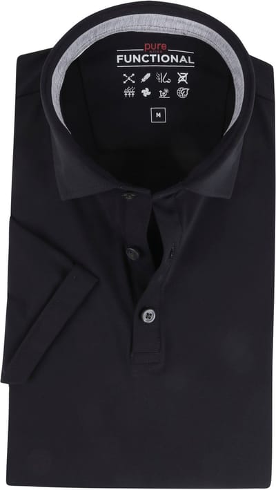 Pure Functional Polo Zwart - Maat M - Heren