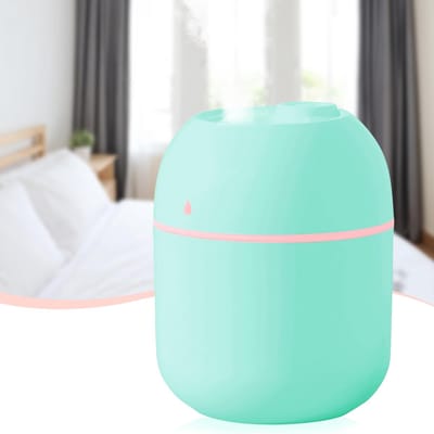 Ynkkvre - Luchtbevochtiger - Ultrasone Verdamper - Draagbare Mini Luchtbevochtiger - Stille Nevel & Kleurrijk Nachtlicht - 220Ml - Voor Auto, Slaapkamer, Bureau (Groen)
