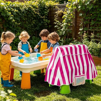 Watertafelhoes - Speeltafel Opbergtas - Speelgoed Beschermen - Waterdicht Ademend - 94x56x65cm - Hot Pink