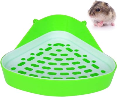 Dieren Toilet - Potje Trainer - Zindelijkheidstraining - Driehoekig Ontwerp - 25x17x9cm - Groen