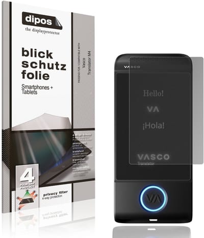 dipos – Matte Privacy Screenprotector geschikt voor Vasco Translator M4 | Anti-Spy Beschermfolie