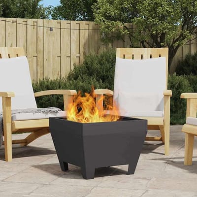 Vuurschaal Staal - Buitenhaard Terras - Tuin Verwarming - Roestbestendig Weerbestendig - 50 x 50 x 38 cm - Zwart