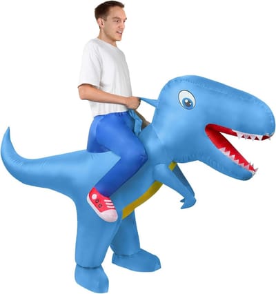 Luxe Opblaasbare T-Rex Dinosauruskostuum voor Volwassenen en Kinderen, Grappig Halloween Kostuum voor Cosplay en Feestjes