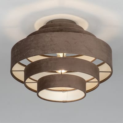 Lumidora Plafondlamp 75419 - Plafonniere - POLIGNANO - E27 - Grijs - Bruin - Metaal - ⌀ 40 cm