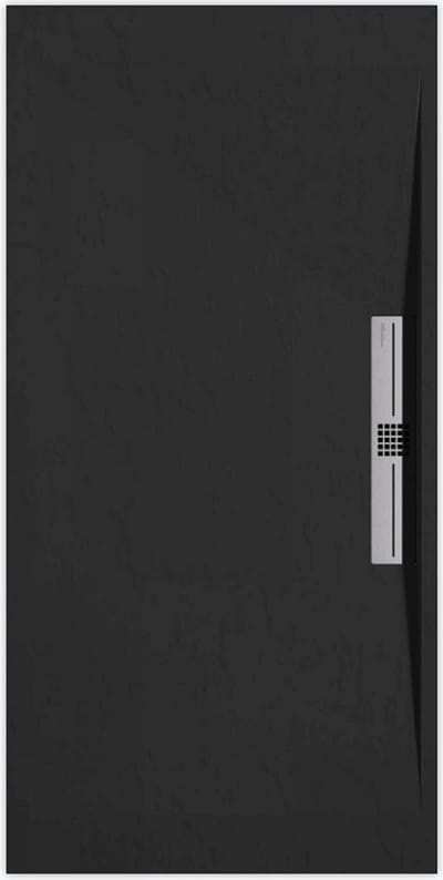 Sanifun douchebak Stone Side Black Slate 1000 x 800 S