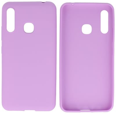 Hoesje Geschikt voor de Samsung Galaxy A70e - Backcover Color Telefoonhoesje - Paars