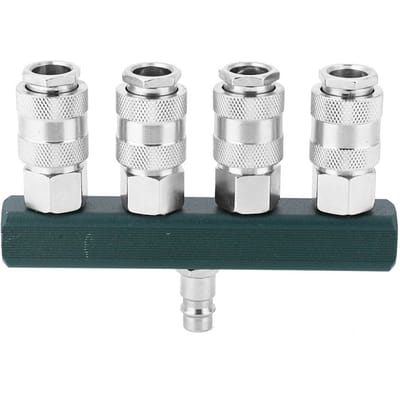 4-Weg Snelkoppeling 1/4 inch NPT Schroefdraad Hoge Kwaliteit Luchtslang Koppeling Pneumatische Fittingen wit