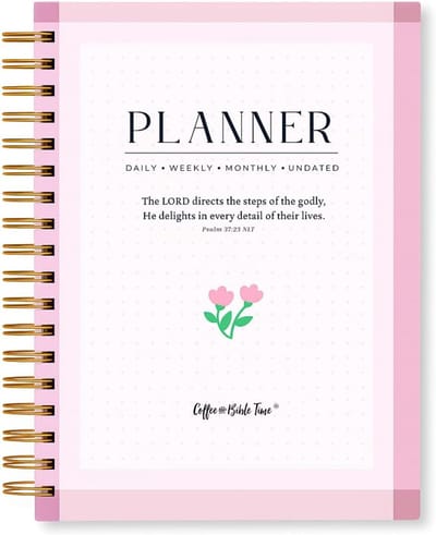 Christelijke Kalender - Gedateerde Planner - Dagelijkse Planning - Bijbel Lezen Logboek - 19x24 cm - Meerkleurig