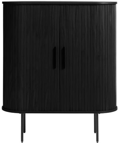 Opbergkast Nola eiken 100x40x118 cm - Zwart