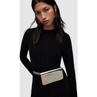 AllSaints Beckie Bag Belt Pewter/dull Nickel Größe: L-XL | Taschen Outlet | Damen