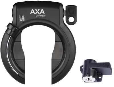 AXA Defender ART2 + gelijksluitend Shimano Steps 8030/8035/8036 accuslot - Zwart
