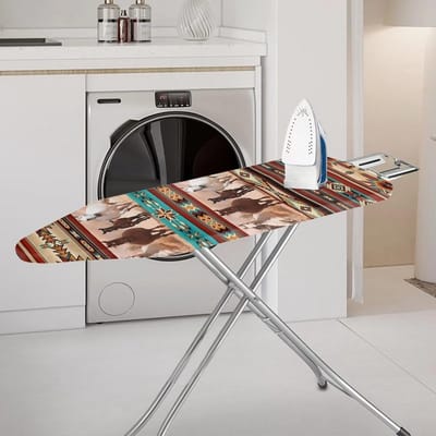 Strijkplankhoes Elastisch - Strijkplankovertrek Dik - Strijken Vereenvoudigen - Hitte Reflecterend - 132-139 cm x 33-40 cm - Tribal Paard
